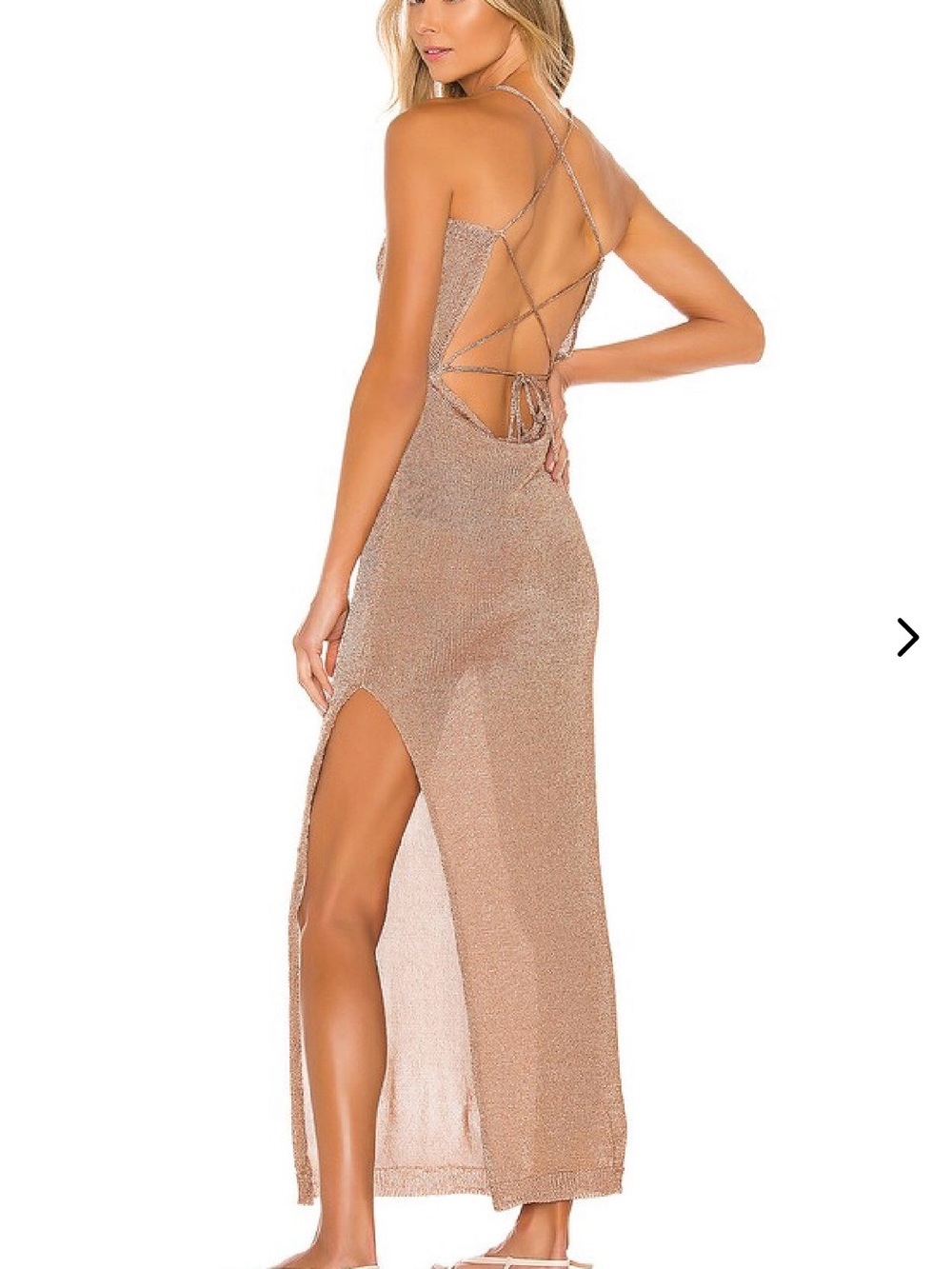 Lovers + Friends Soraya Maxi in Gold